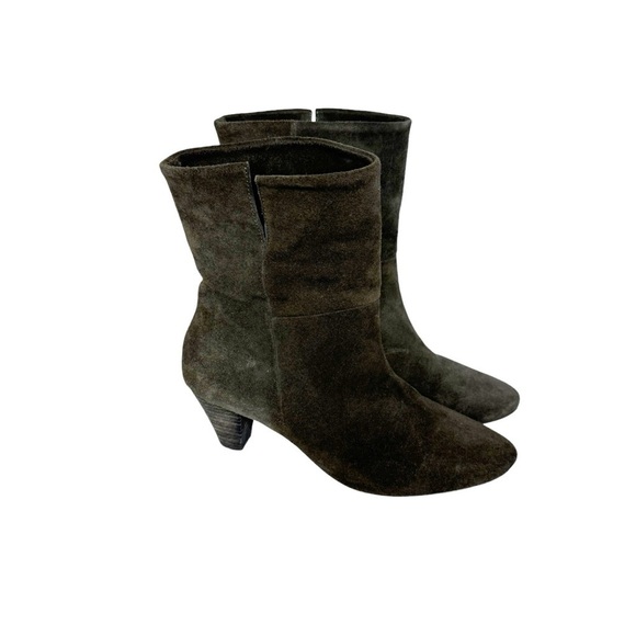 Free People Suede Adella Booties Brown 37 US 6.5 - Picture 1 of 9